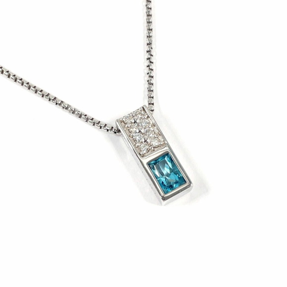 CELINE Necklace in Pt900 Platinum/Pt850 Platinum/Diamond Silver for Women - Picture 1 of 8